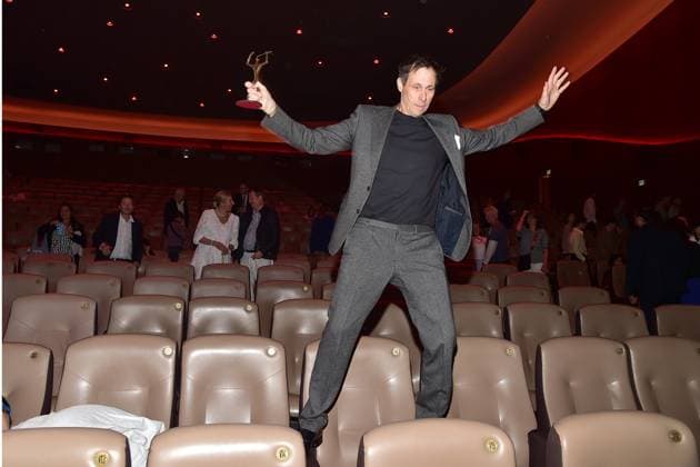 Verleihung des Ernst-Lubitsch-Preises 2024 Marc Hosemann, Preisgewinner fur Sofia, der Tod und ich Ankunft, zur Verleihung des Ernst-Lubitsch-Preises 2024 im Rahmen einer Matinee im Berliner ZOO PALAST statt in Berlin, am 25.08.2024