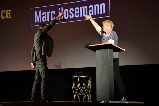 Marc Hosemann und Detlev Buck bei der 66. Verleihung vom Ernst-Lubitsch-Preis 2024 im Zoo Palast. Berlin, 25.08.2024