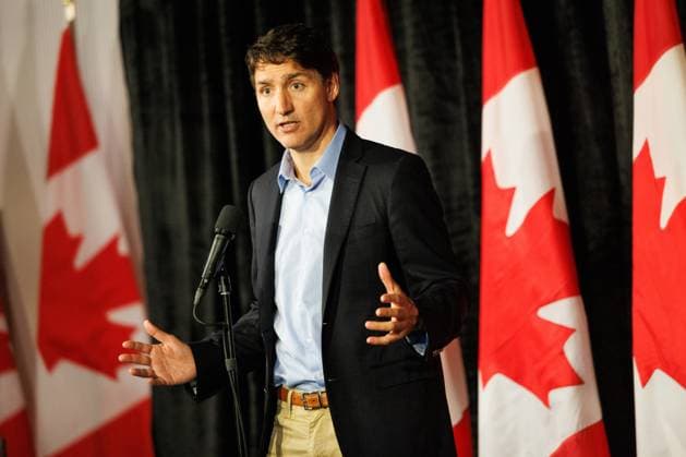 August 26, 2024, Halifax, Ns, Canada: Prime Minister Justin Trudeau speaks to media at the Federal ministers cabinet retreat in Halifax, Monday, Aug. 26, 2024. Halifax Canada  - ZUMAc35_ 20240826_zaf_c35_002 Copyright: xKellyxClarkx