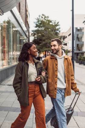 Happy couple walking together , model released Copyright: xJohnerxImagesx , johner2505523.jpg 