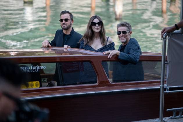 Celebrity Sightings - Day 1 - The 81st Venice International Film Festival Justin Theroux, Monica Bellucci, and Willem Dafoe arrive at the Palazzo del Casino at the 81st Venice International Film Festival in Venice, Italy, on August 28, 2024. Venice Italy  Copyright: xLucaxCarlinox originalFilename: carlino-notitle240828_npwLh.jpg