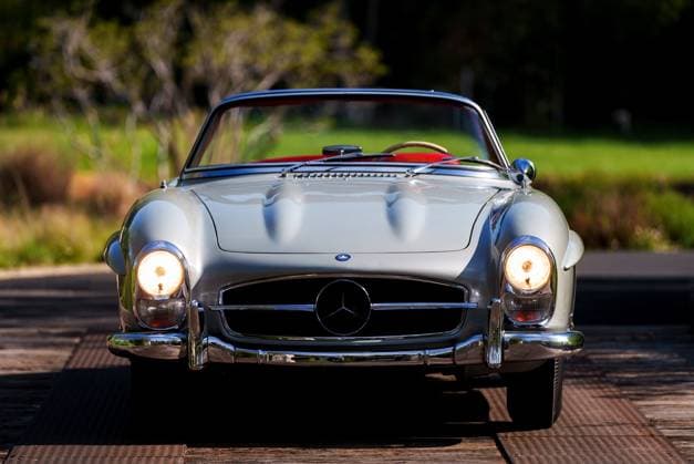 Super rare Mercedes-Benz 300SL Roadster one of only 27 made for sale at Â£2m Story from Jam Press (Rare Mercedes Sale) Pictured: The Mercedes-Benz 300SL and all it s accompanying gear are for sale at Â£2m. Super rare Mercedes-Benz 300SL Roadster one of only 27 made for sale at Â£2m An extremely rare Mercedes-Benz car one of just 27 of its kind is now for sale. The 1957 W198 300SL Roadster™s perhaps most unique design is its five original, PZ Rudge knock-off wheels. These were a special order option; of the models produced between 1957-1963, less than 1.5% have the feature. The vehicle also retains its original numbers matching components and Hepco luggage suitcases. Most of the Factory Rudge Roadsters are  Copyright: xJamxPress www.gullwingmotorcars.com