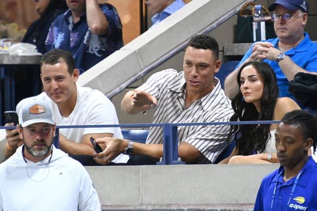Celebrities at the US Open at the USTA Billie Jean King National Tennis Center Featuring: Anthony Rizzo, Aaron Judge Where: Queens, New York, United States When: 29 Aug 2024 Credit: Sophie Fritz startraksphoto.com EDITORIAL USE ONLY. NOT FOR USE BY NEWSPAPERS BASED IN THE UK. Copyright: xSOPHIExFRITZx instar54071767
