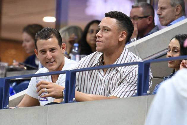 Celebrities at the US Open at the USTA Billie Jean King National Tennis Center Featuring: Anthony Rizzo, Aaron Judge Where: Queens, New York, United States When: 29 Aug 2024 Credit: Sophie Fritz startraksphoto.com EDITORIAL USE ONLY. NOT FOR USE BY NEWSPAPERS BASED IN THE UK. Copyright: xSOPHIExFRITZx instar54071760