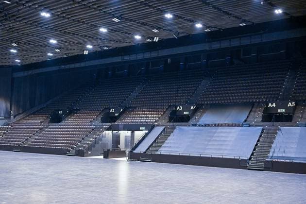 Basel ESC 2025 Entscheid, Konzert, Eurovision Song Contest, 30.08.2024 Basel ist Ausrichter des Eurovision Song Contest 2025. Die St. Jakobshalle von Innen mit Blick auf die Tribuene aus dem Innenraum heraus. ESC 2025 Entscheid, Konzert, Eurovision Song Contest, 30.08.2024 *** Basel ESC 2025 decision, concert, Eurovision Song Contest, 30 08 2024 Basel is the host of the Eurovision Song Contest 2025 The St Jakobshalle from the inside with a view of the tribune from the interior ESC 2025 decision, concert, Eurovision Song Contest, 30 08 2024 Copyright: xEibner-Pressefoto ThomasxHessx EP_THS
