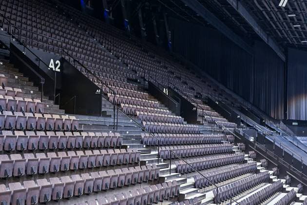 Basel ESC 2025 Entscheid, Konzert, Eurovision Song Contest, 30.08.2024 Basel ist Ausrichter des Eurovision Song Contest 2025. Die St. Jakobshalle von Innen mit Blick auf die Tribuene aus dem Innenraum heraus. ESC 2025 Entscheid, Konzert, Eurovision Song Contest, 30.08.2024 *** Basel ESC 2025 decision, concert, Eurovision Song Contest, 30 08 2024 Basel is the host of the Eurovision Song Contest 2025 The St Jakobshalle from the inside with a view of the tribune from the interior ESC 2025 decision, concert, Eurovision Song Contest, 30 08 2024 Copyright: xEibner-Pressefoto ThomasxHessx EP_THS