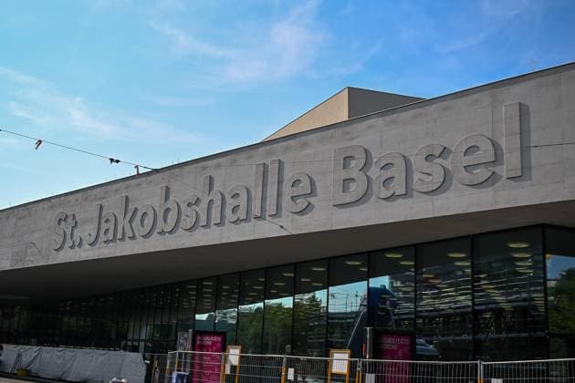 Basel ESC 2025 Entscheid, Konzert, Eurovision Song Contest, 30.08.2024 Basel ist Ausrichter des Eurovision Song Contest 2025. Die St. Jakobshalle Basel ist derzeit von Baustelle fuer die Infrastruktur umgeben. ESC 2025 Entscheid, Konzert, Eurovision Song Contest, 30.08.2024 *** Basel ESC 2025 decision, concert, Eurovision Song Contest, 30 08 2024 Basel is the host of the Eurovision Song Contest 2025 The St Jakobshalle Basel is currently surrounded by construction sites for the infrastructure ESC 2025 decision, concert, Eurovision Song Contest, 30 08 2024 Copyright: xEibner-Pressefoto ThomasxHessx EP_THS
