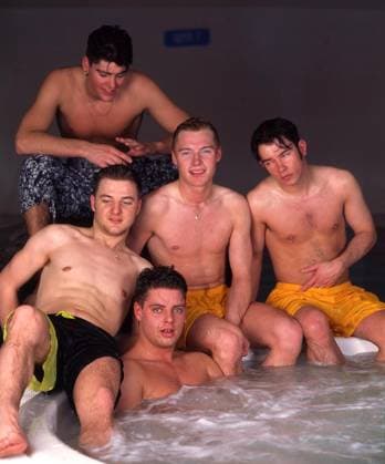 Stephen Gately, Ronan Keating, Shane Lynch, Mikey Graham and Keith Duffy of Boyzone - 1995 Copyright: x FAMOUSx 67509121