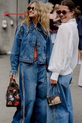 Copenhagen Fashion Week - Street Style Street style, Tessa van Montfoort and Manon de Velder arriving at Munthe Spring Summer 2025 show, held at Copenhagen Fashion Week, Denmark, on August 8, 2024. Photo by Marie-Paola Bertrand-Hillion ABACAPRESS.COM Copenhagen Denmark  Copyright: xBertrand-HillionxMarie-Paola ABACAx