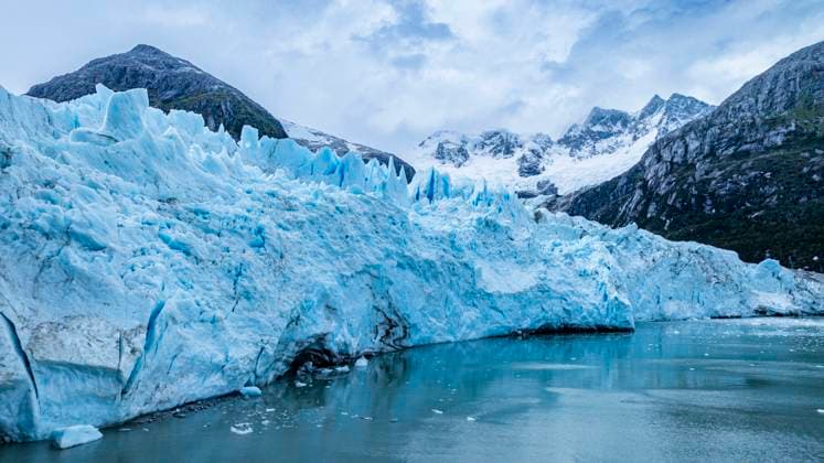 Aerial of Potter glacier, Tierra del Fuego, Chile, South America Copyright: MichaelxRunkel 1184-12988 RECORD DATE NOT STATED