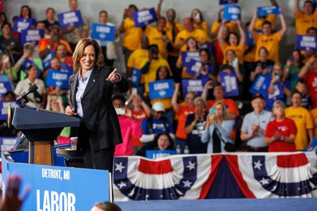 News Themen der Woche KW36 News Bilder des Tages September 2, 2024, Detroit, Michigan, USA: Vice President KAMALA HARRIS speaks at a Labor Day event in Detroit, Mich., on Sept. 2, 2024. Detroit USA - ZUMAr192 20240902_znp_r192_034 Copyright: xAndrewxRothx