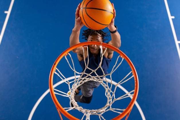 Creative Highlights Symbolbilder Playing basketball, woman jumping and dunking ball into hoop on court Playing basketball, woman jumping and dunking ball into hoop on court. Sports, action, african american man, competition, exercise, teamwork, model released, , property released, Cape Town, South Africa, 2024-03-27T22:00:00.000Z, 5318616.jpg, people,playing,basketball,woman,jumping,dunking,ball,hoop,court,sports,action,athlete,competition,exercise,teamwork,african american,male,performance,fitness,training,agility,unaltered,dynamic,motion,energy,score,victory,championship,league,courtship,dribble,rebound,slam dunk,strategy,sportswear,sneakers,determination,strength,skill,youth,sportsmanship,challenge,outdoor,indoor,recreation,fun,leisure,health,lifestyle,group,community