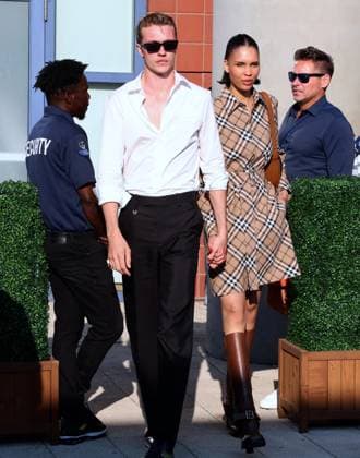 US Open - Celebs Walk The Blue Carpet Nara Smith and Lucky Blue Smith arrive at the US Open in New York, NY on September 3, 2024. Photo by Charles Guerin ABACAPRESS.COM New York NY United States  Copyright: xGuerinxCharles ABACAx