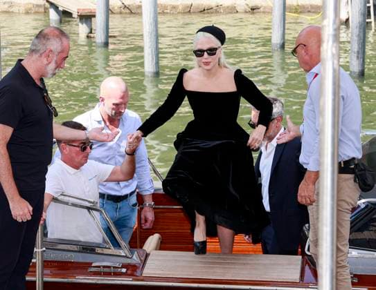 81st Mostra - Lady Gaga At Casino Pier Lady Gaga, Joaquin Phoenix arrive too Casino pier during the 81st Venice International Film Festival on September 04, 2024 in Venice, Italy. Photo by Marco Piovanotto ABACAPRESS.COM Venice Italy  Copyright: xPiovanottoxMarco ABACAx