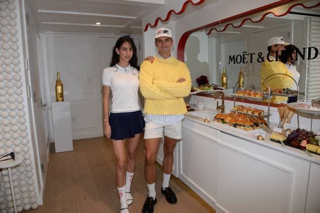 Celebrities during the Moet & Chandon Clubhouse suite at the US Open Featuring: Antoni Porowski with friend Where: Queens, New York, United States When: 04 Sep 2024 Credit: Joey Andrew startraksphoto.com EDITORIAL USE ONLY. NOT FOR USE BY NEWSPAPERS BASED IN THE UK. Copyright: xJOEYxANDREWx instar54094583