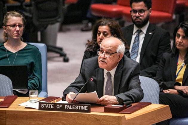 News Themen der Woche KW36 News Bilder des Tages September 4, 2024, New York, New York, USA: Permanent Observer of Palestine to the United Nations, RIYAD MANSOUR speaks during a Security Council meeting on the situation in the Middle East, with a focus on the War in Gaza. .The war has reached another climax after 6 hostages were killed execution style last week by Hamas. New York USA - ZUMAo116 20240904_znp_o116_082 Copyright: xBiancaxOterox