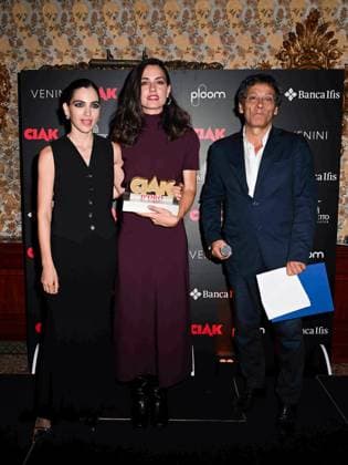 Venice, 81st Venice Film Festival 2024 -. Ciak Award. In the photo: Selene Caramazza, Romana Maggiore Vergano, Flavio Natalia  Copyright: xManuelexMangiarottix xipa-agencyx xPoolxPhotoxEventsx04x IPA_Agency_IPA49388499