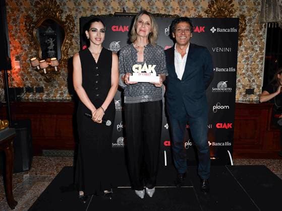 Venice, 81st Venice Film Festival 2024 -. Ciak Award. In the photo: Selene Caramazza, Margherita Buy, Flavio Natalia  Copyright: xManuelexMangiarottix xipa-agencyx xPoolxPhotoxEventsx04x IPA_Agency_IPA49388570