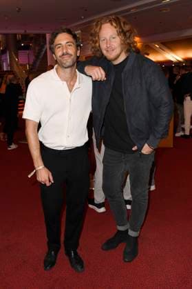 Max Giesinger und Michael Schulte bei der Verleihung des 15. Deutschen Radiopreises 2024 im Musical Theater Neue Flora. Hamburg, 05.09.2024
