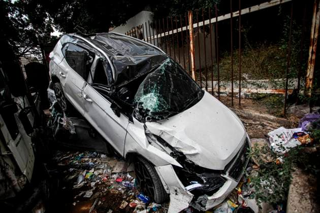 Bilder des Jahres 2024, News 09 September News Themen der Woche KW36 News Bilder des Tages Palestinian Israeli Conflict in Jenin - 06 Sep 2024 General view of a destroyed car, following an Israeli military raid in the Jenin refugee camp. Israeli forces withdrew from Jenin in the occupied West Bank on September 6 after a deadly 10-days operation, witnesses said, that Hamas blamed Israel for deadlock in Gaza truce talks. Jenin Palestine Copyright: xNasserxIshtayehx xSOPAxImagesx NIshtayeh39