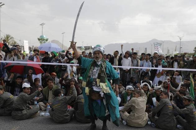 Bilder des Jahres 2024, News 09 September News Themen der Woche KW36 News Bilder des Tages Jemen, Unterstützer der Huthi Rebellen protestieren in Sanaa gegen Israel und die USA September 6, 2024, Sanaa, Sanaa, Yemen: Houthi followers take part in an anti-Israel and anti-U.S. demonstration in Sanaa. OSAMAH YAHYA Sanaa Yemen - ZUMAa219 20240906_zip_a219_004 Copyright: xOsamahxYahyax