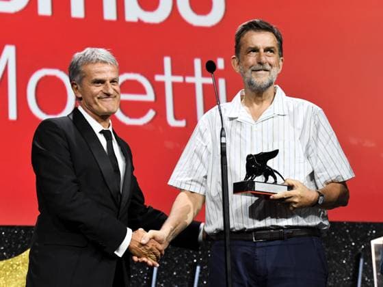 Venice, 81st Venice Film Festival 2024 - Eleventh Evening: Closing Ceremony. The Awards. In the photo De Maria and Nanni Moretti  Copyright: xAlbertoxTerenghix xipa-agency.nex xPoolxPhotoxEventsx04x IPA_Agency_IPA49436071