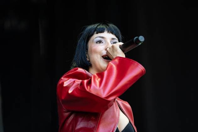 Sängerin Domiziana bei ihrem Auftritt beim Musikfestival Superbloom in München am 07.09.2024. München Olympiapark Bayern Deutschland