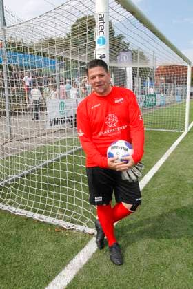 Tim Maelzer beim Benefiz Fussballspiel Kicken mit Herz zugunsten der Kinder Herzstation der Universitaetsklinik Eppendorf am 8.09.2024 in Hamburg Kicken mit Herz 2024 Benefiz Event in Hamburg