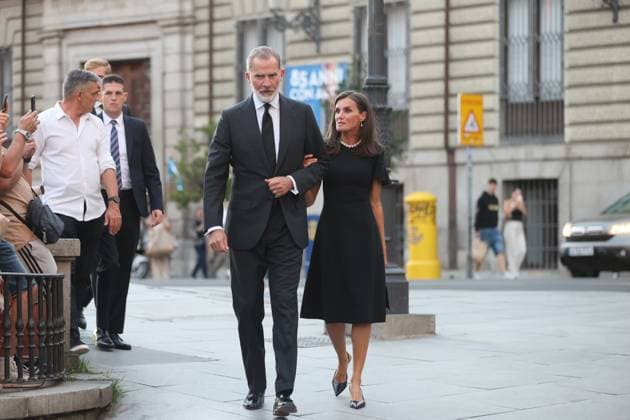 Entertainment Themen der Woche KW36 Entertainment Bilder des Tages Funeral for Juan Gómez Acebo King Felipe and Queen Letizia on their arrival at the Castrense Cathedral before the funeral for Juan Gómez Acebo, on September 8, 2024, in Madrid Spain FAMOUS FUNERAL GÓMEZ ACEBO KINGS KING AND QUEEN ROYALTY Raú Madrid Madrid Madrid Spain  Copyright: xRaulxTerrelx 6198754