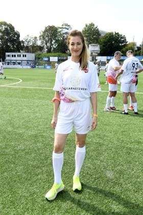 Julia Stinshoff beim 16. Benefiz Fussballspiel Kicken mit Herz zugunsten der Kinder Herzstation des UKE Eppendorf in Hamburg am 08.09.2024