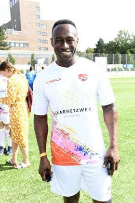 Jerry Kwarteng beim 16. Benefiz Fussballspiel Kicken mit Herz zugunsten der Kinder Herzstation des UKE Eppendorf in Hamburg am 08.09.2024