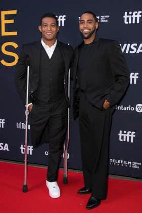September 8, 2024, Toronto, Ontario, Canada: Anthony Robles (L) and Jharrel Jerome (R) attend the TIFF Tribute Awards 2024 held at the Fairmont Royal York in Toronto, Ontario, Canada during the 2024 Toronto International Film Festival Toronto Canada - ZUMAm154 20240908_zap_m154_079 Copyright: xAngelxMarchinix