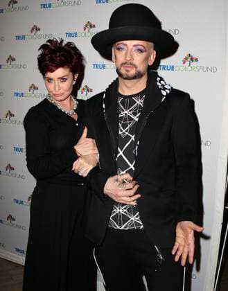 Sharon Osbourne and Boy George attending The 5th Annual Cyndi Lauper And Friends: Home For The Holidays Benefit Concert at the Beacon Theatre on December 5, 2015 in New York City. Copyright: x FAMOUSx ab34c533