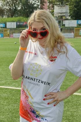 RECORD DATE NOT STATED KICKEN MIT HERZ, 08.09.2024 Sandra Quadflieg, Kicken mit Herz das Benefiz Fussballspiel zu Gunsten der Kinderstation des UKE im Stadion des SC Victoria, Hamburg, 08.09.2024 Copyright: xEventpressxMPx