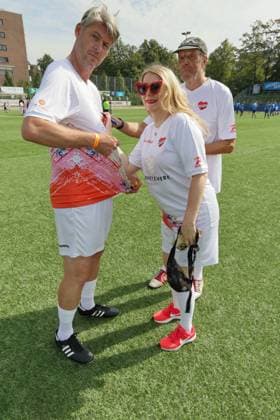 RECORD DATE NOT STATED KICKEN MIT HERZ, 08.09.2024 Richard Golz, Sandra Quadflieg, Rollo Fuhrmann, Kicken mit Herz das Benefiz Fussballspiel zu Gunsten der Kinderstation des UKE im Stadion des SC Victoria, Hamburg, 08.09.2024 Copyright: xEventpressxMPx