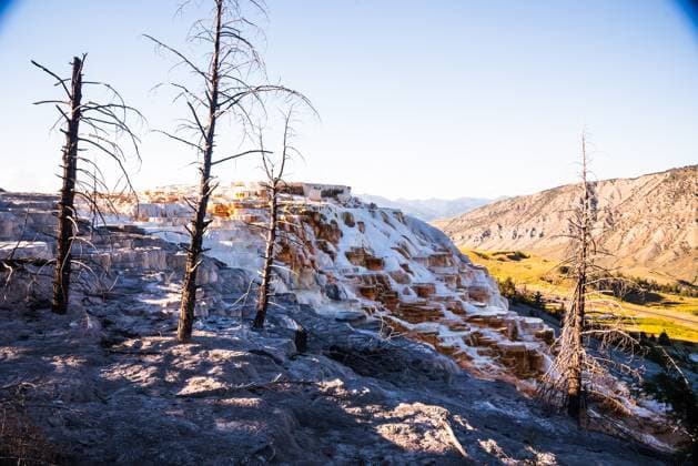 Creative Highlights World Yellowstone s Mammoth Hot Springs with terraced formations! Yellowstone National Park, Wyoming, United States R_OCZQ24090750-1521503-01