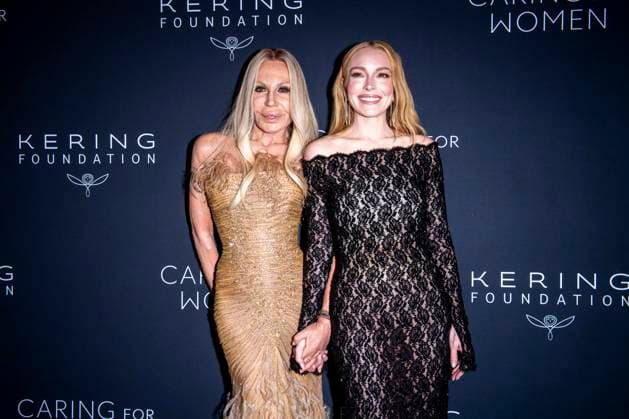 2024 Kering s Caring for Women Dinner Donatella Versace and Lindsay Lohan attend Kering s 3rd Annual Caring for Women Dinner at The Pool in New York, USA, on September 9, 2024. New York New York United States  Copyright: xThenews2x originalFilename: thenews2-2024keri240909_npkcX.jpg
