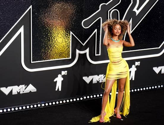 Tyla arrives on the red carpet at the 2024 MTV Video Music Awards VMA s at the UBS Arena in Elmont, New York on Wednesday, September 11, 2024.  NYP202409111091 DerekxC.xFrench