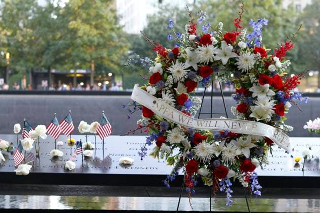 New York City Marks 23rd Anniversary Of September 11, 2001 Attacks A general view of ground zero during the ceremony commemorating the 23rd anniversary of the September 11 terrorist attack on the World Trade Center in the vicinity of the South Tower Memorial Pool in New York, United States, on September 11, 2024. Despite the presence of high-ranking political figures such as U.S. President Joe Biden, Vice President and Democratic presidential candidate Kamala Harris, and Republican presidential candidate Donald Trump, Americans do not show as much interest as in previous years. Firefighters and Christian missionary groups, which are among the groups that lose the most lives in the New York bombings, are also heavily involved in this year s  Copyright: xDeccioxSerranox originalFilename: serrano-notitle240912_npirY.jpg