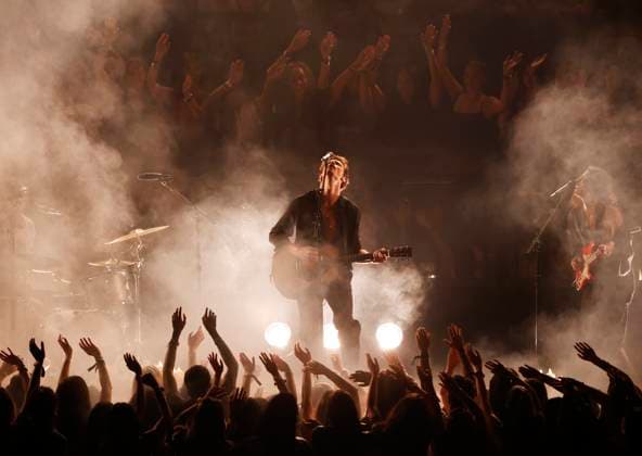 Shawn Mendes performs on stage at the 2024 MTV Video Music Awards VMA s at the UBS Arena in Elmont, New York on Wednesday, September 11, 2024.  NYP202409113011 JohnxAngelillo