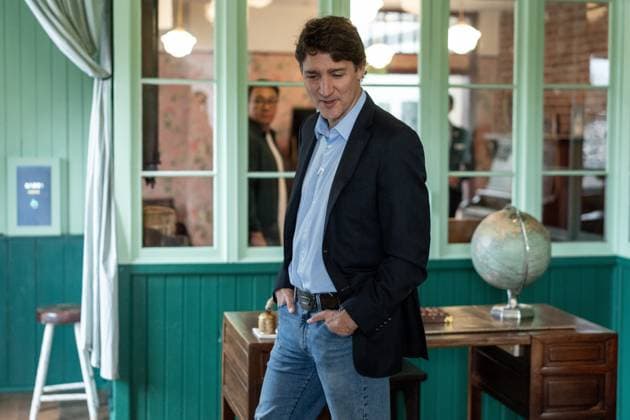 September 12, 2024, Vancouver, Bc, CANADA: Prime Minister Justin Trudeau views an exhibit of a of a classroom during a tour of the Chinese Canadian Museum in Vancouver, on Thursday, September 12, 2024. Vancouver CANADA  - ZUMAc35_ 20240912_zaf_c35_046 Copyright: xEthanxCairnsx
