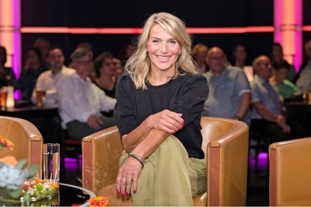 Entertainment Bilder des Tages MDR - Riverboat. Schauspielerin Tanja Wedhorn anläßlich der Aufzeichnung der MDR - Talkshow Riverboat am 13.09.2024 in der Mediacity Leipzig. 20240913ADO0006