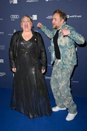 Gisa Flake mit Partner Knud Riepen bei der Verleihung des Deutschen Schauspielpreises 2024 im Club Theater Berlin. Berlin, 13.09.2024