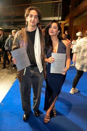 Berke Cetin und Acelya Sezer bei der Verleihung des Deutschen Schauspielpreises 2024 im Club Theater Berlin. Berlin, 13.09.2024