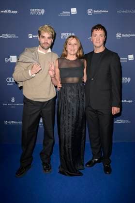 Max Befort, Barbara Philipp und Maximilian Scheidt bei der Verleihung des Deutschen Schauspielpreises 2024 im Club Theater Berlin. Berlin, 13.09.2024