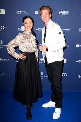 Nadja Jo Klapper und Johannes Heinrichs bei der Verleihung des Deutschen Schauspielpreises 2024 im Club Theater Berlin. Berlin, 13.09.2024