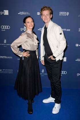 Nadja Jo Klapper und Johannes Heinrichs bei der Verleihung des Deutschen Schauspielpreises 2024 im Club Theater Berlin. Berlin, 13.09.2024