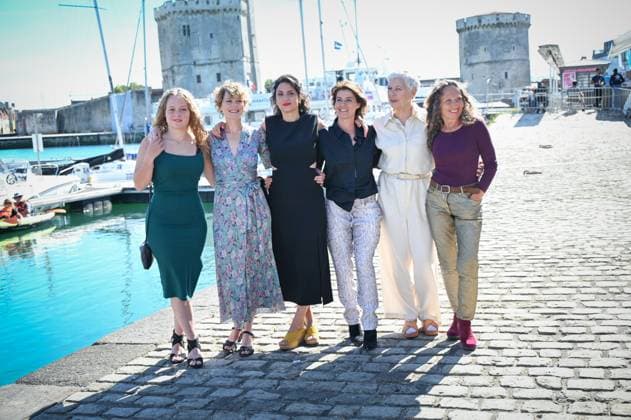 Entertainment Themen der Woche KW37 Entertainment Bilder des Tages 26th La Rochelle TV Fiction Festival 26eme edition du Festival de la Fiction à la Rochelle Photocall of Septième ciel Sylvie Granotier, Brigitte Barilley, Irene Jacob, Justine Lacroix, Clement Marchand, Peggy Martineau, Clemence Azincourt 309282 2024 09 14  Copyright: xBarbaraxNeymanx xStarfacex STAR_309282_292