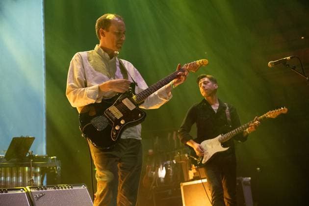 American Football Perform at The Roundhouse, London Guitarist Steve Holmes of American indie rock band American Football performs at The Roundhouse, London, England, UK on Saturday 14 September 2024., Credit:Justin Ng Avalon UK, England, London, The Roundhouse  Copyright: xJustinxNgx xAvalonx 0907723283