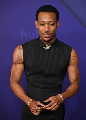 Tyler James Williams arrives for the 76th annual Primetime Emmy Awards at the Peacock Theater in Los Angeles on Sunday, September 15, 2024.  LAP202409150686 CHRISxCHEW
